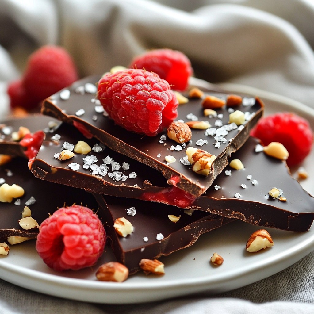 Raspberry Dark Chocolate Bark Tasty and Easy Treat
