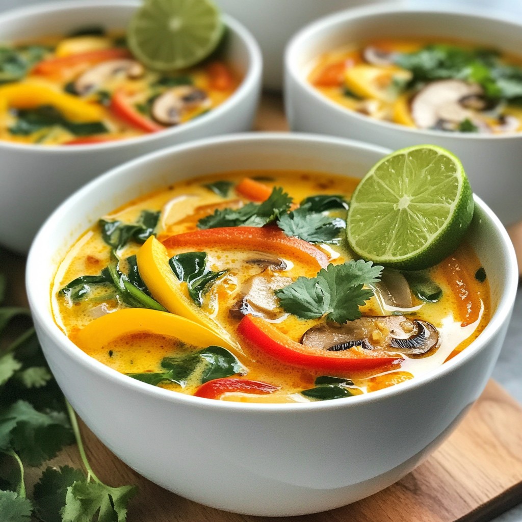 Spicy Thai Coconut Soup Flavorful and Rich Recipe