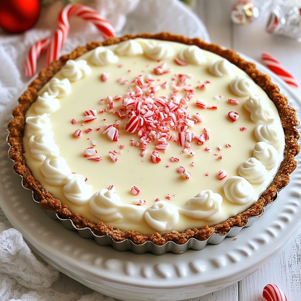 Creamy Holiday White Chocolate Peppermint Tart Delight