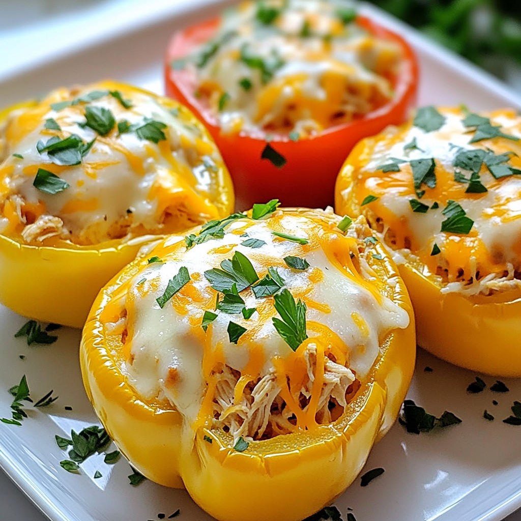 Buffalo Chicken Stuffed Peppers Flavorful and Easy Meal