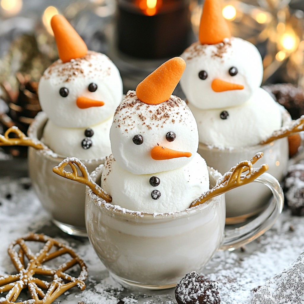 Marshmallow Snowman Hot Chocolate Toppers Delight