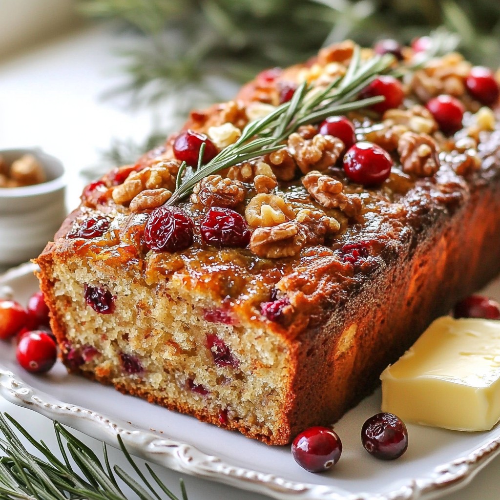Savory Thanksgiving Cranberry Walnut Bread Recipe