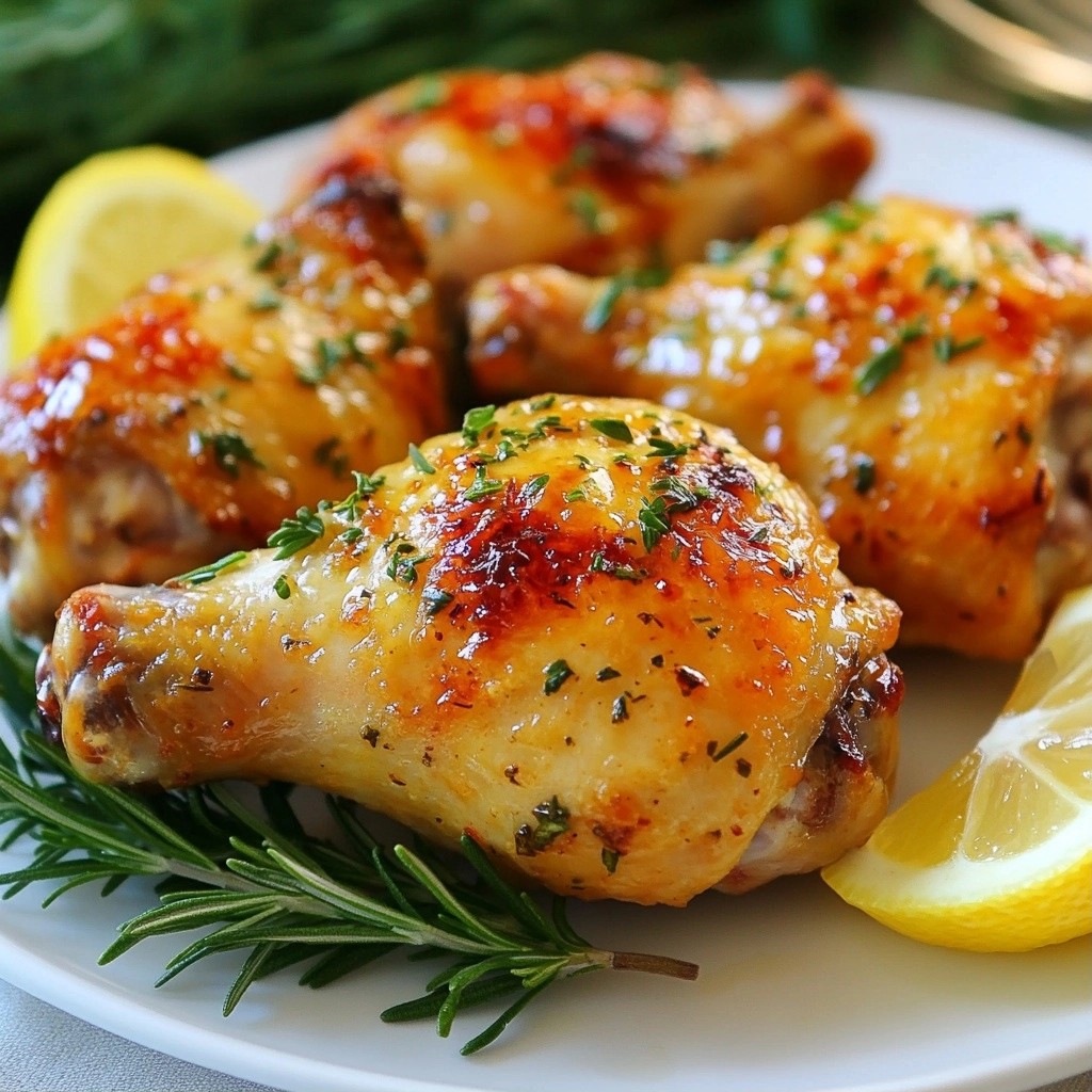 Savory Christmas Roasted Garlic Herb Chicken Legs