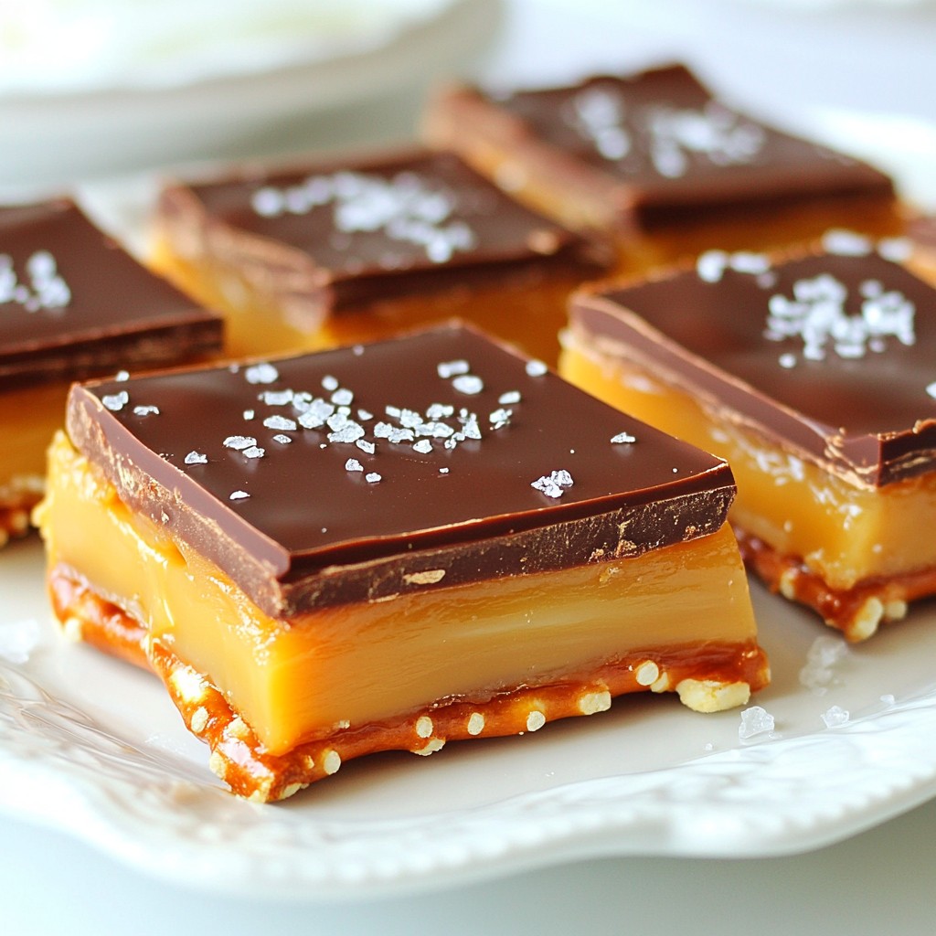 Chocolate Caramel Pretzel Bars Delicious No-Bake Treat