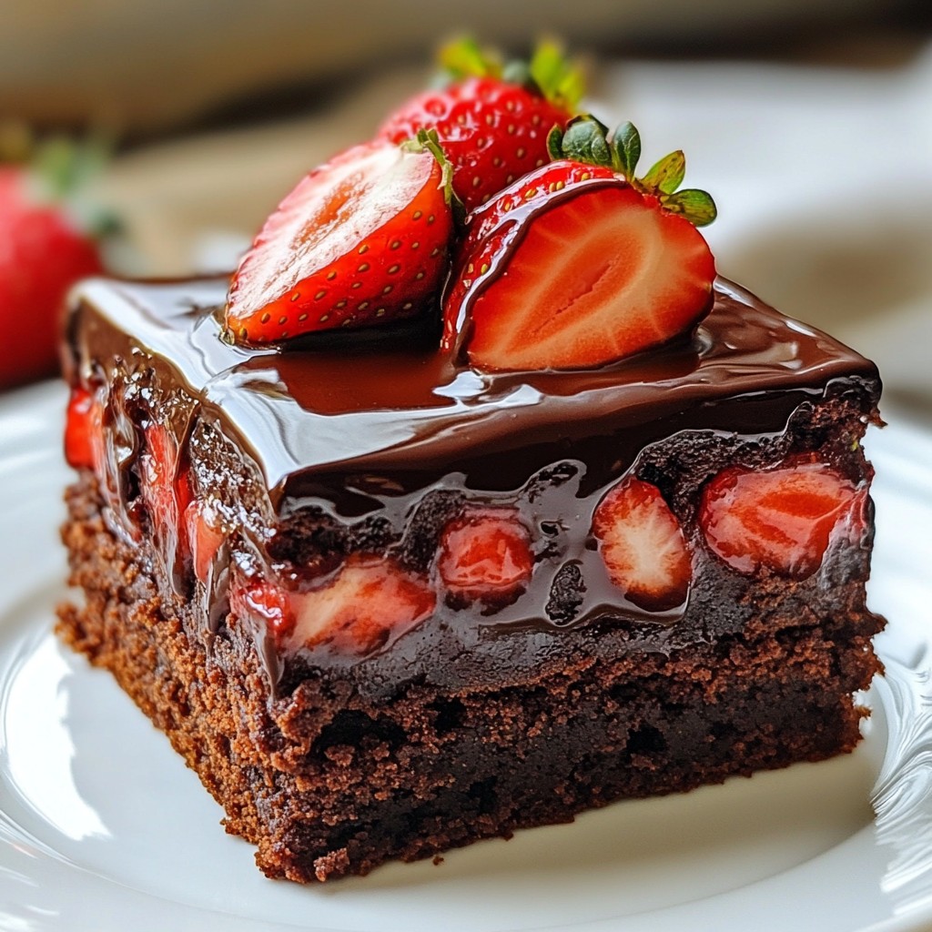 Chocolate Covered Strawberry Brownies Delightful Treat