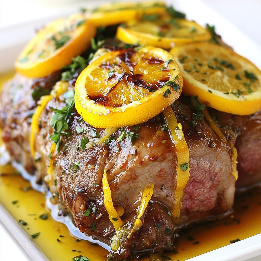 Tender Christmas Citrus Herb Roast Lamb Recipe
