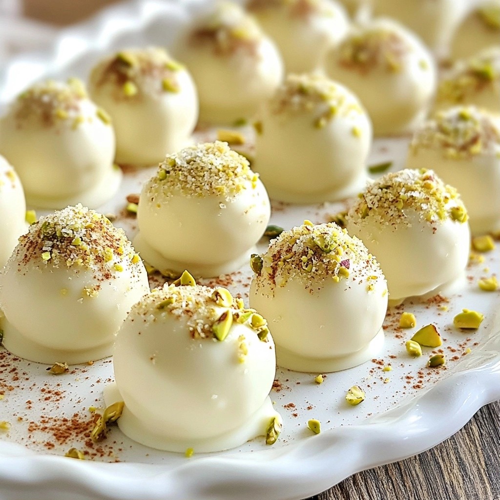 Creamy Holiday Gingerbread White Chocolate Truffles