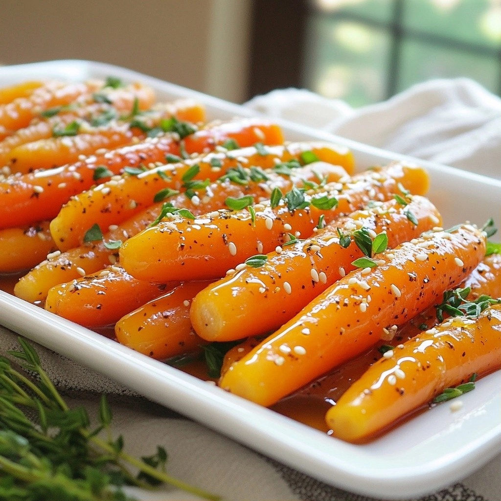 Savory Thanksgiving Maple Herb Glazed Carrots Recipe
