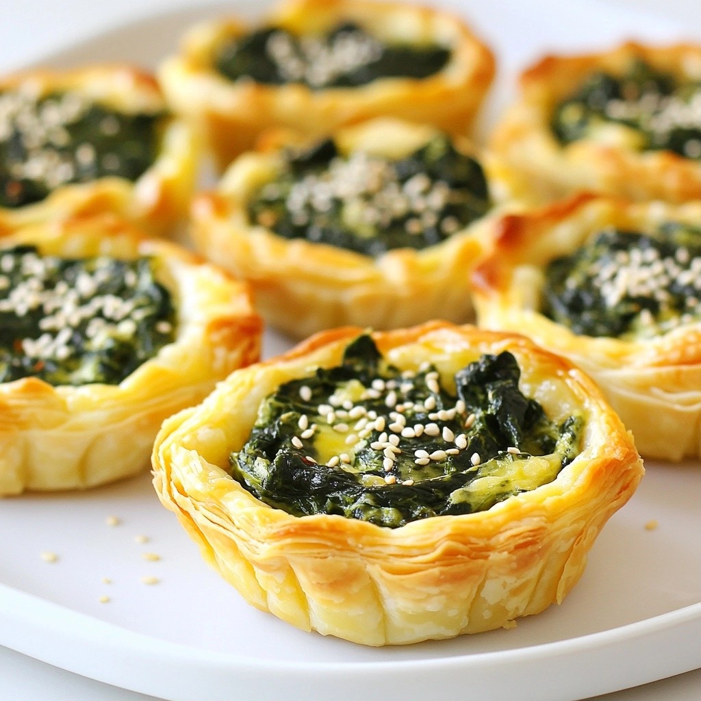 Crispy Holiday Parmesan Spinach Tartlets Delight