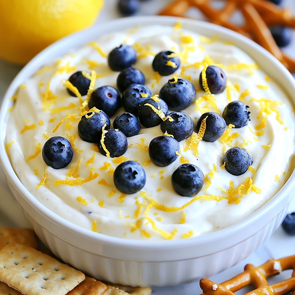Lemon Blueberry Cheesecake Dip Simple and Delicious