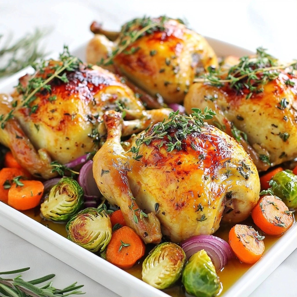 Savory Thanksgiving Herb-Infused Roasted Cornish Hen
