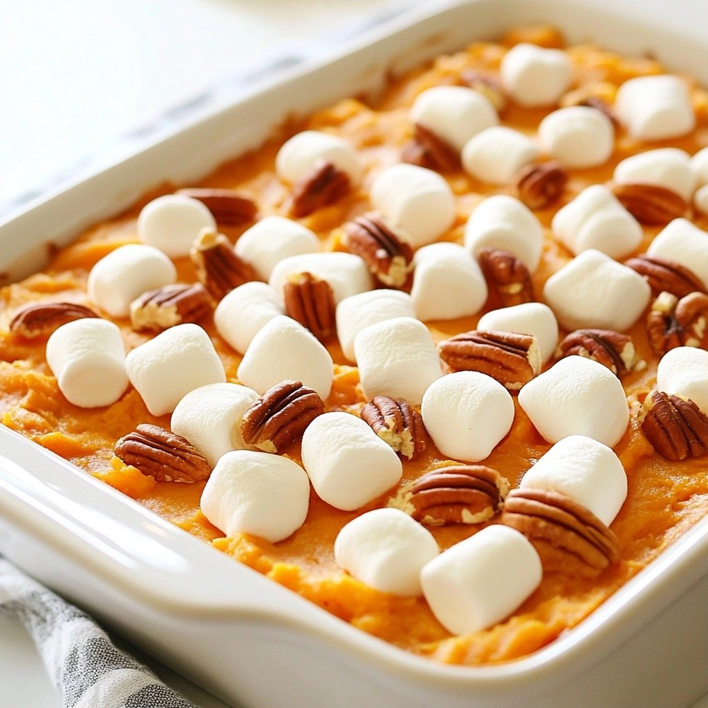 Warm Thanksgiving Spiced Sweet Potato Casserole Delight