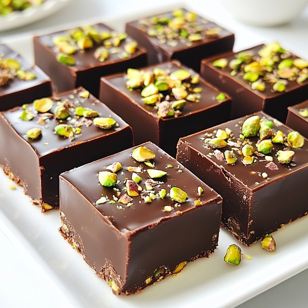 Chocolate Pistachio Fudge Irresistible Sweet Treat