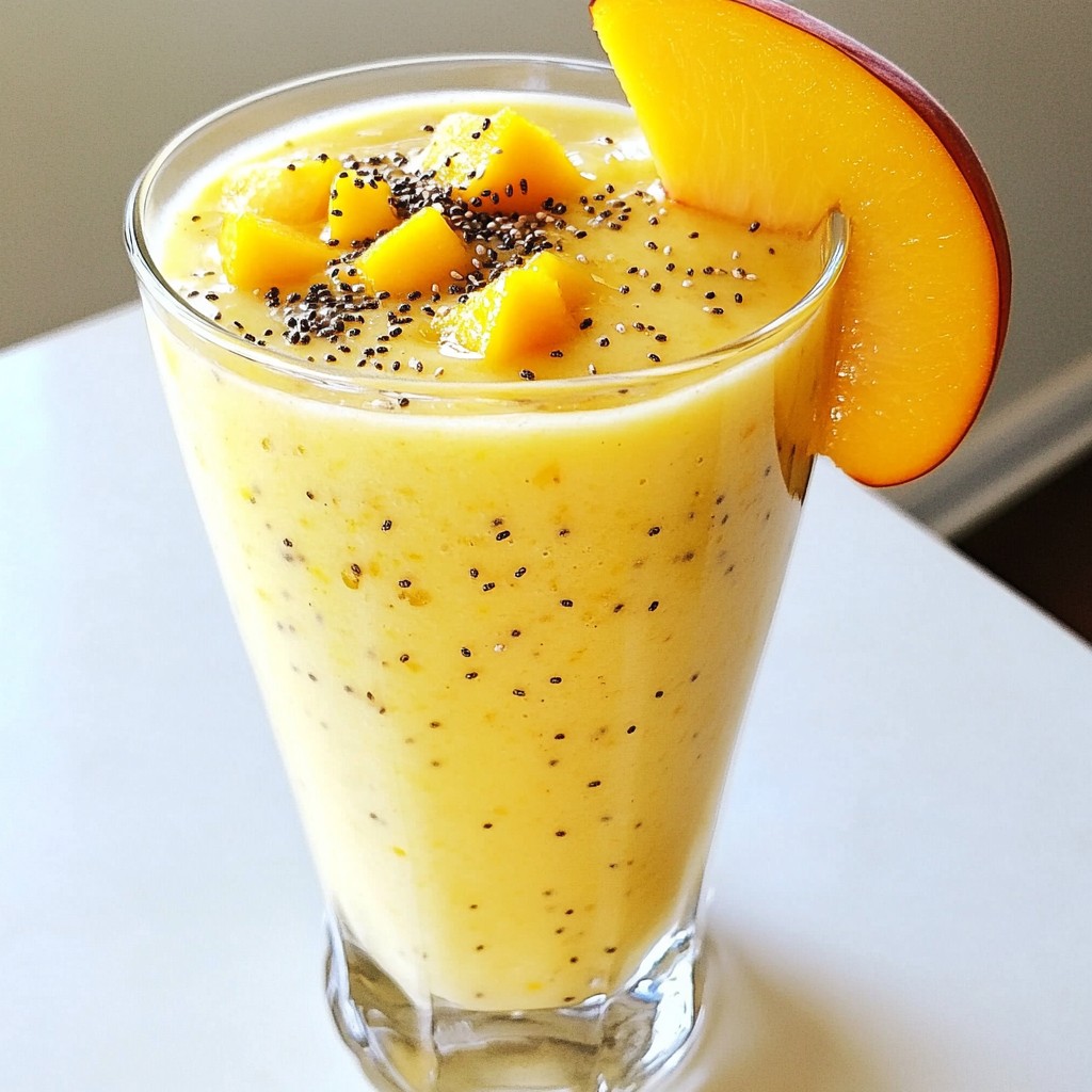 Peach Mango Smoothie Refreshing and Nutritious Drink