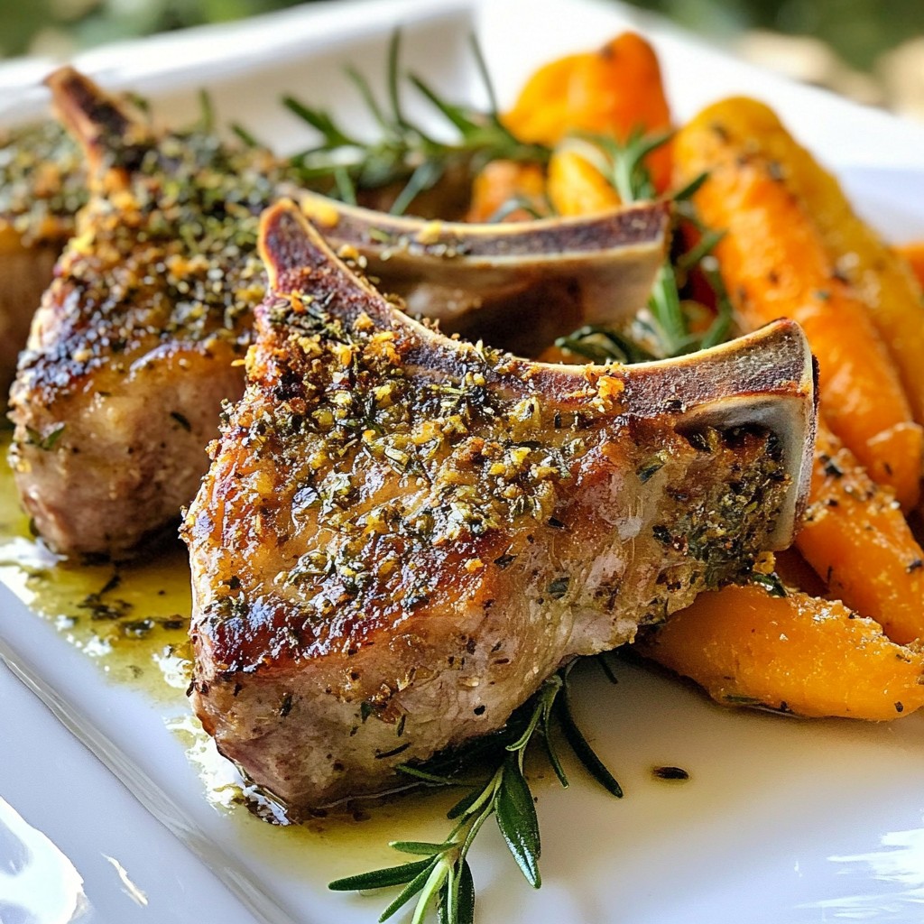Classic Christmas Herb-Crusted Lamb Chops Delight