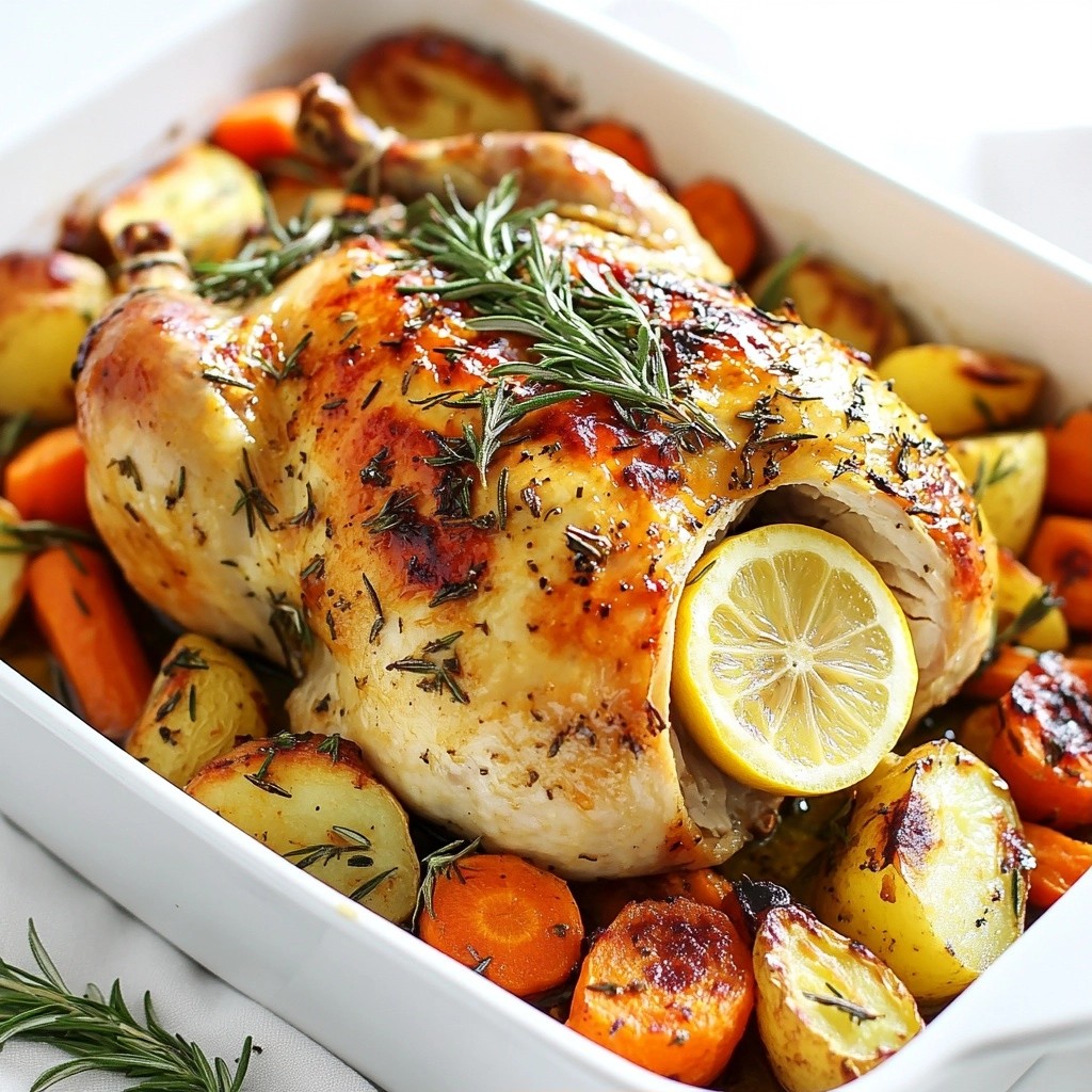 Tender Christmas Herb-Infused Roast Chicken Delight