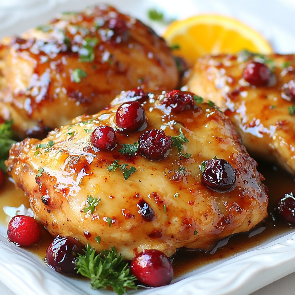 Festive Christmas Cranberry Orange Glazed Chicken Delight