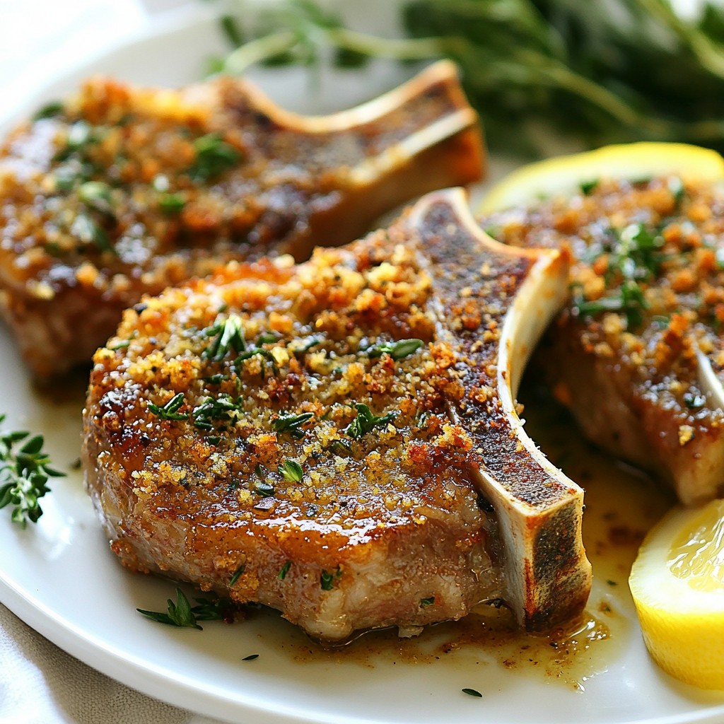 Classic Christmas Herb-Crusted Lamb Chops Delight