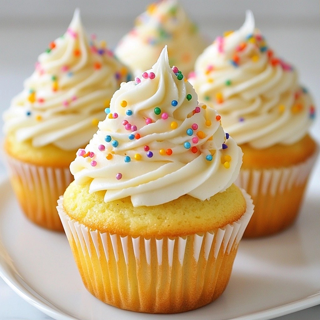 Velvety Celebration Vanilla Bean Cupcakes Delightful Treat