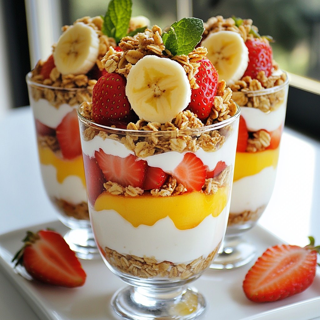 Strawberry Banana Yogurt Parfaits Easy and Tasty Treat