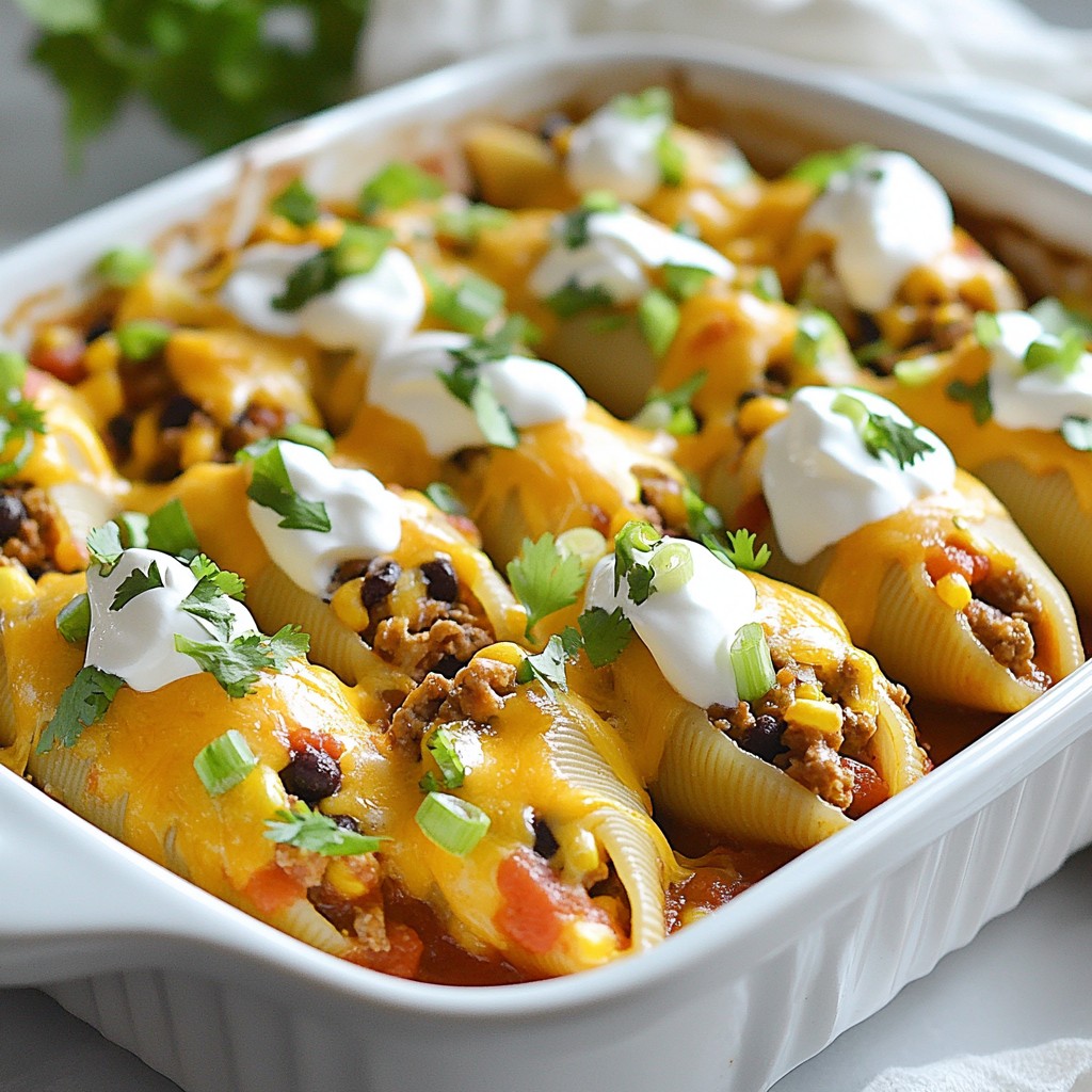 Cheesy Taco Stuffed Shells Quick and Tasty Recipe