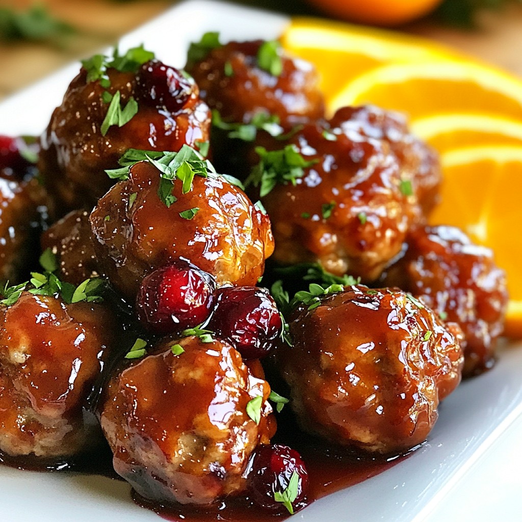 Orange Glazed Cranberry Meatballs Flavorful and Easy Recipe
