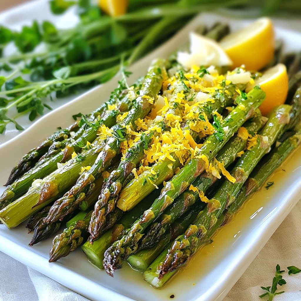 Lemon Garlic Roasted Asparagus Simple and Tasty Dish
