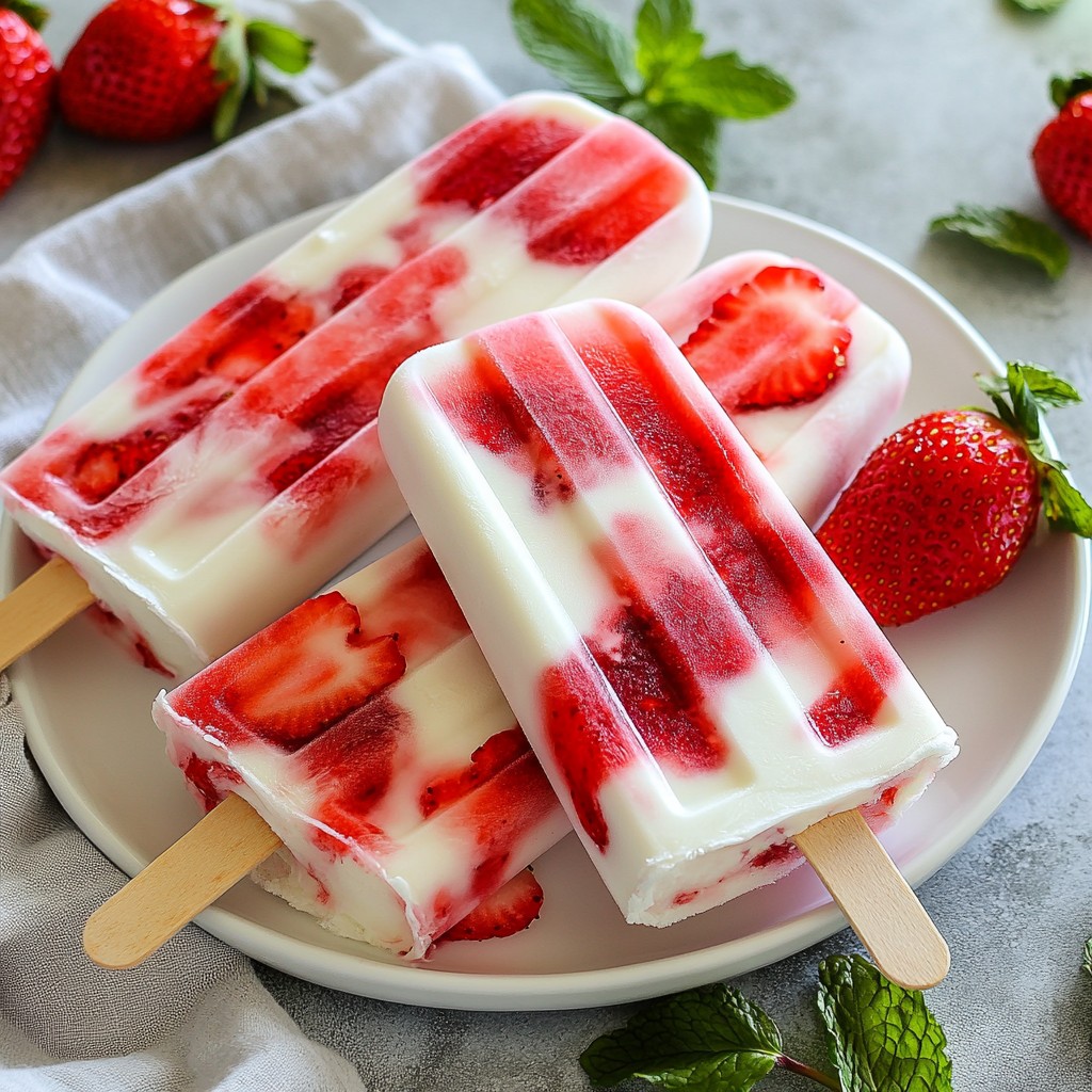 Strawberry Yogurt Popsicles Refreshing Summer Treat