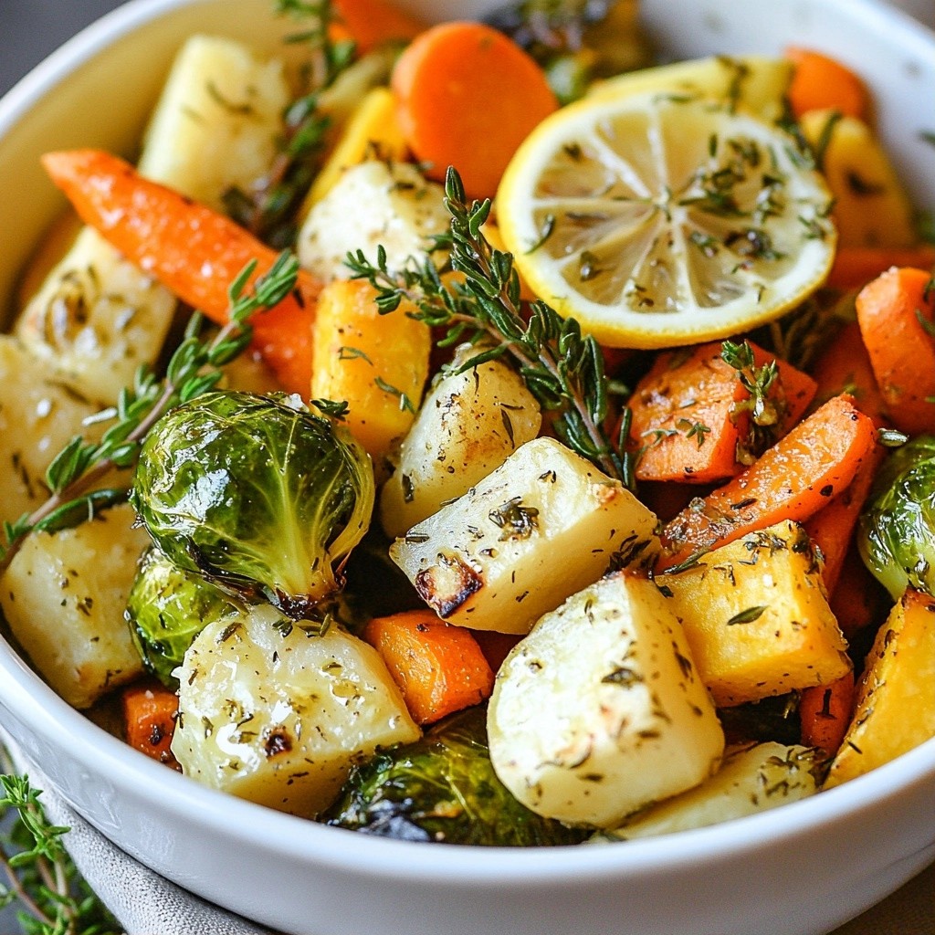 Savory Christmas Herb Butter Roasted Vegetables Delight