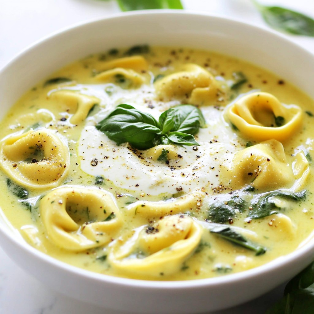 Creamy Spinach Tortellini Soup Comforting and Easy Recipe