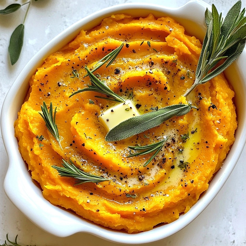 Seasonal Thanksgiving Herb-Butter Sweet Potato Mash Delight