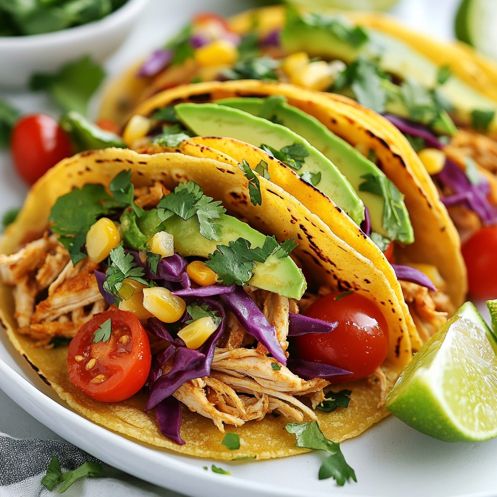 Southwest Chicken Street Tacos Flavorful Fresh Meal