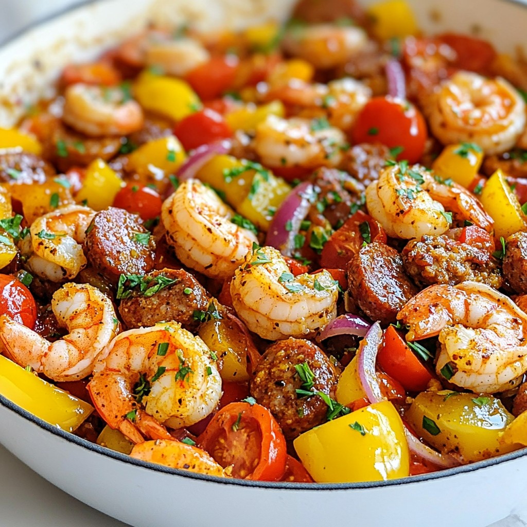 Cajun Shrimp and Sausage Skillet Savory One-Pan Meal