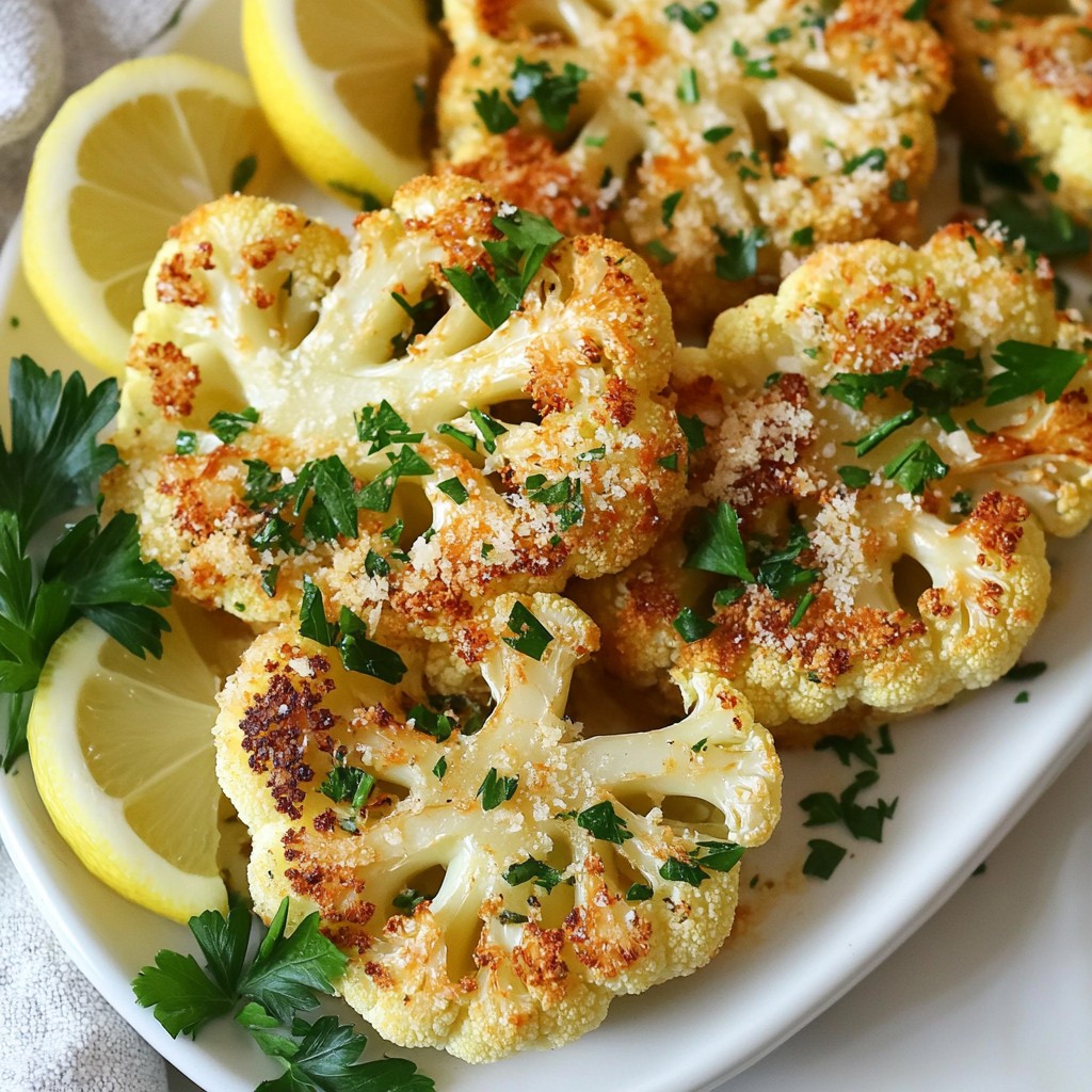 Herb-Crusted Christmas Roasted Cauliflower Steaks Delight