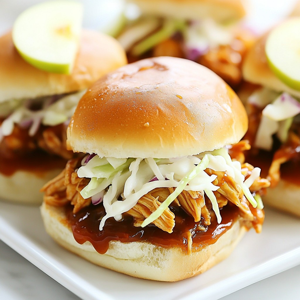 Savory Apple Butter BBQ Chicken Sliders Recipe