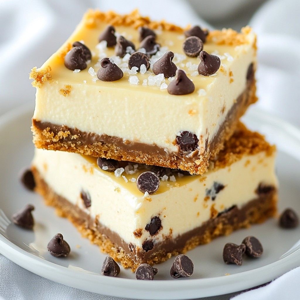 Chocolate Chip Cheesecake Bars Easy and Tasty Dessert
