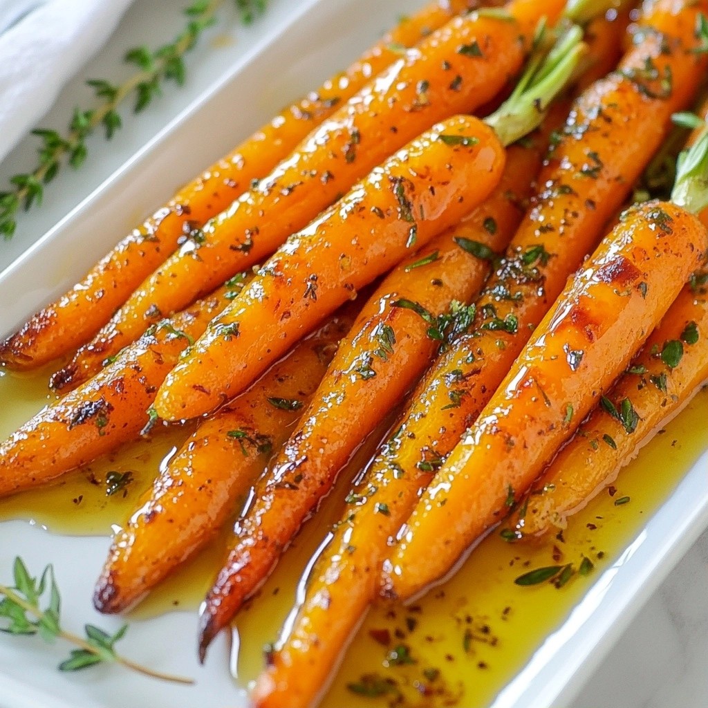 Tender Thanksgiving Honey Herb Roasted Carrots Recipe