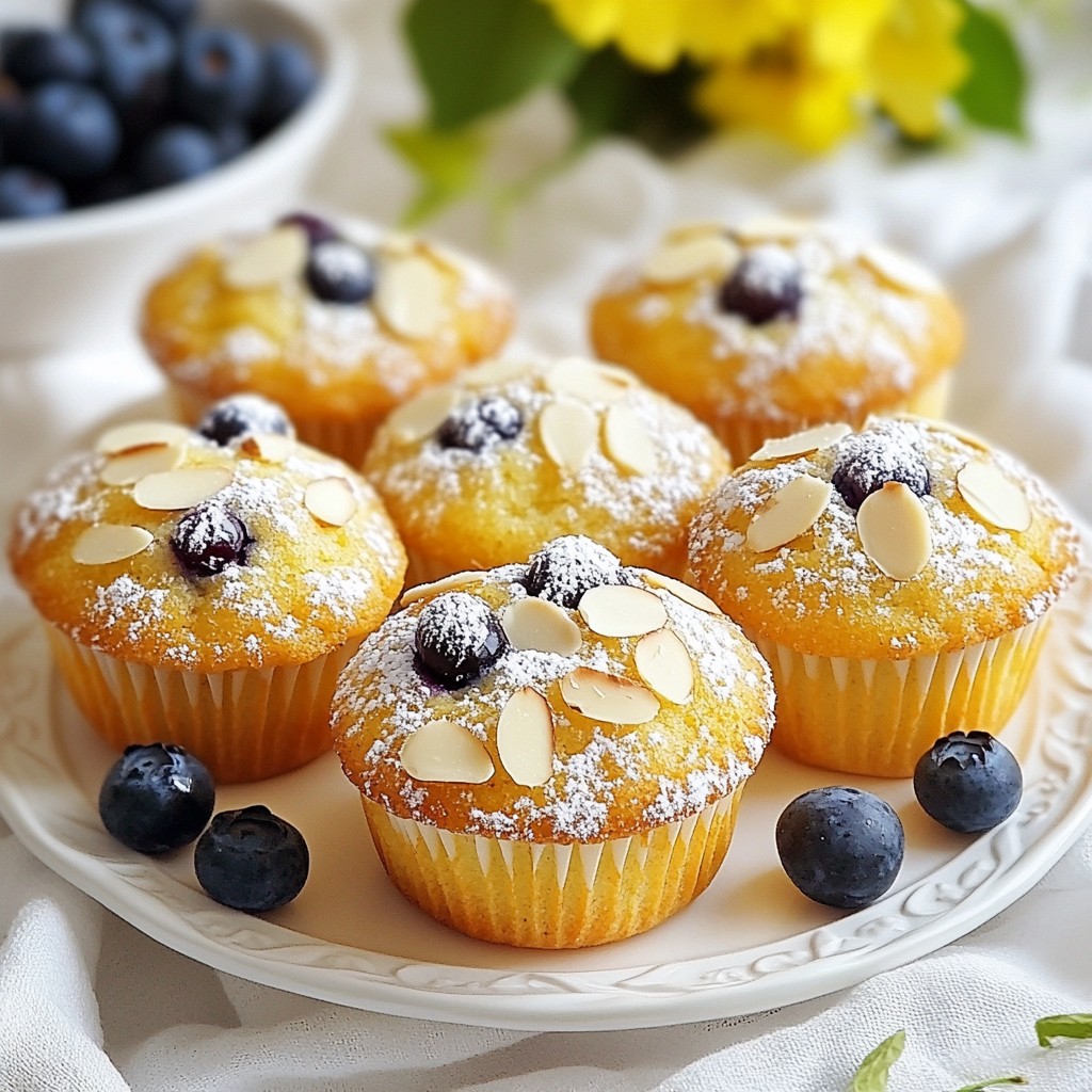 Fluffy Easter Blueberry Almond Muffins Delightful Treat