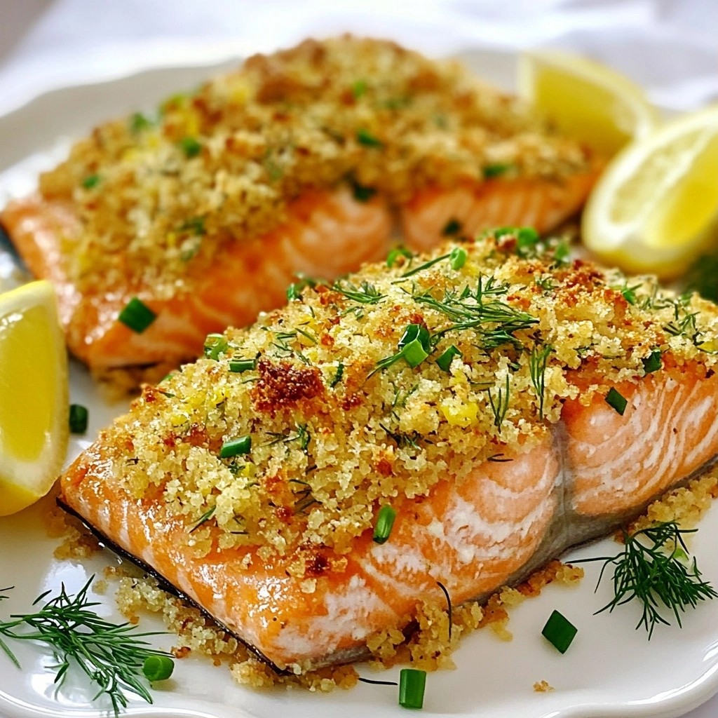 Festive Christmas Herb-Crusted Salmon Fillets Delight