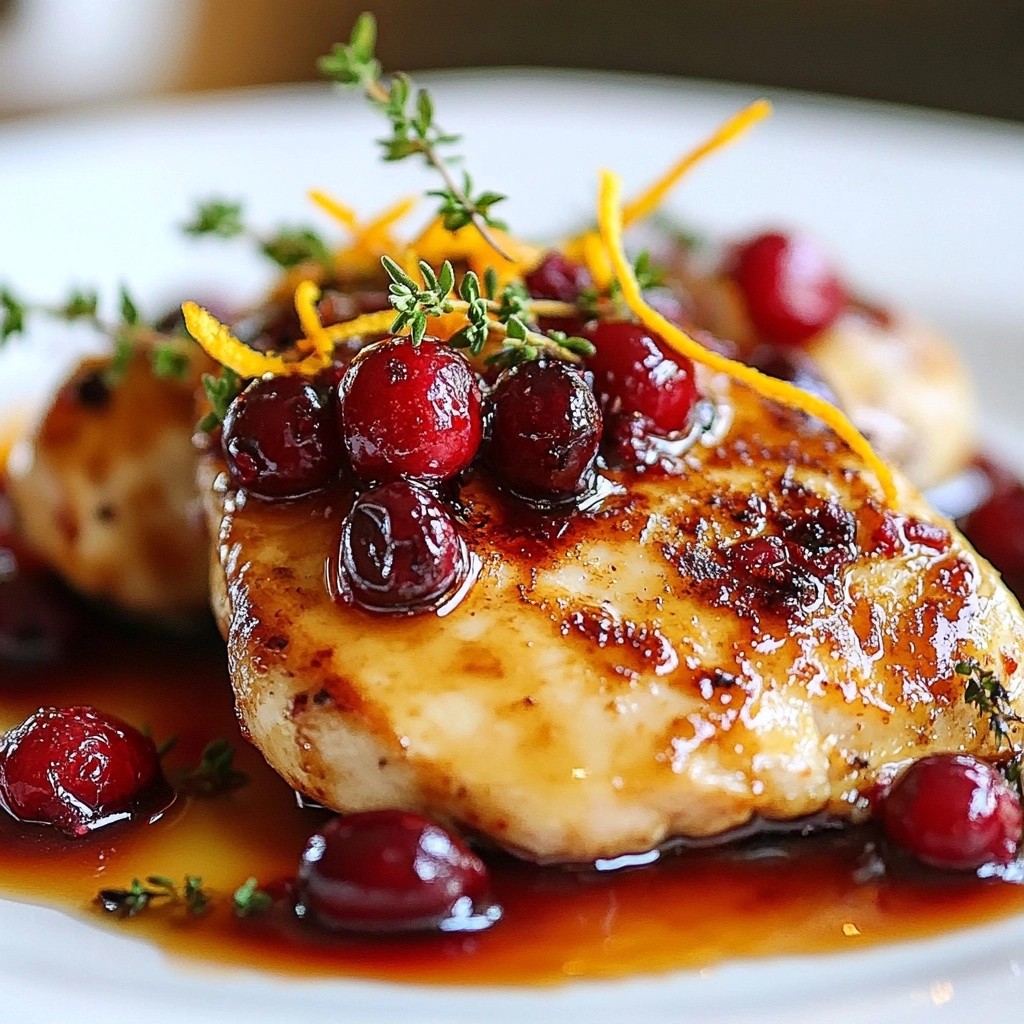 Tender Christmas Cranberry Thyme Chicken Breasts Delight