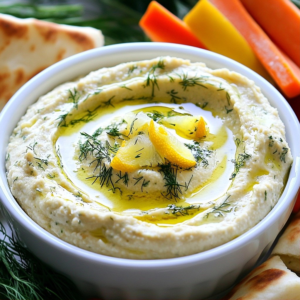Zesty Holiday Lemon and Dill Hummus Delight