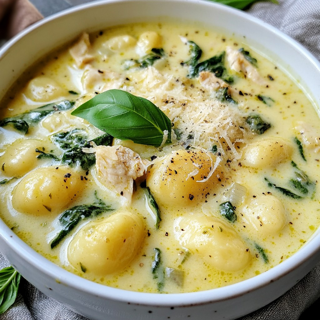 Creamy Pesto Chicken Gnocchi Soup Comforting and Easy