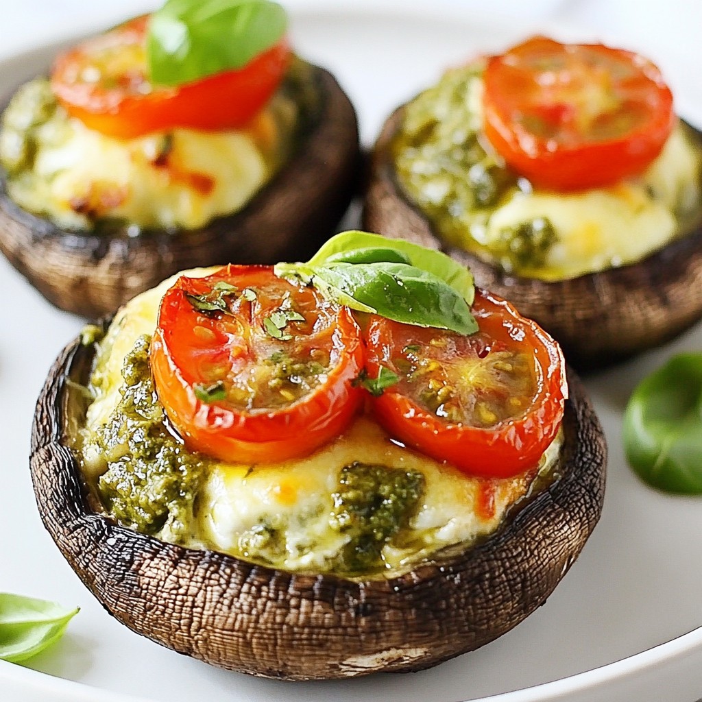 Pesto Chicken Stuffed Portobellos Flavorful Delight