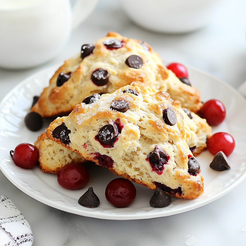 Cherry Chocolate Chip Scones Tasty and Easy Recipe