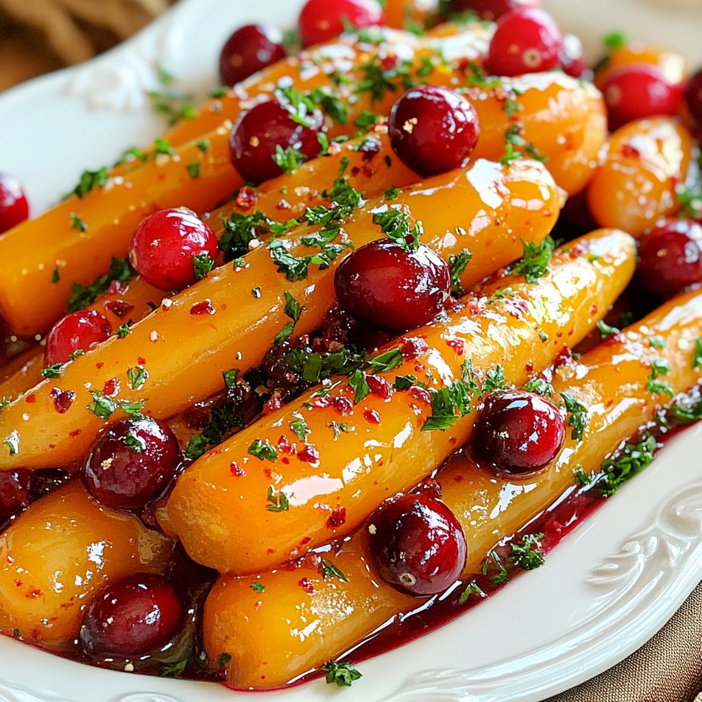 Seasonal Christmas Cranberry Orange Glazed Carrots Delight