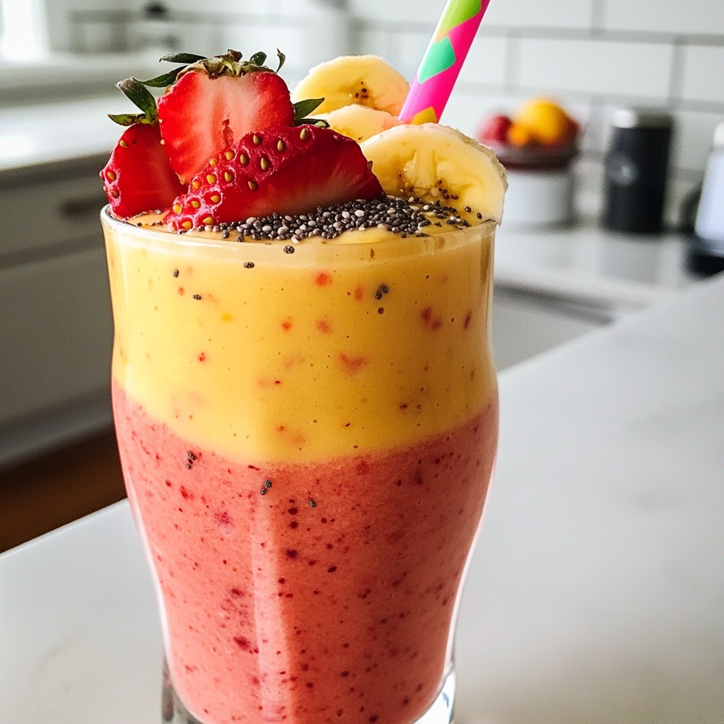 Strawberry Banana Protein Smoothie Simple and Delicious