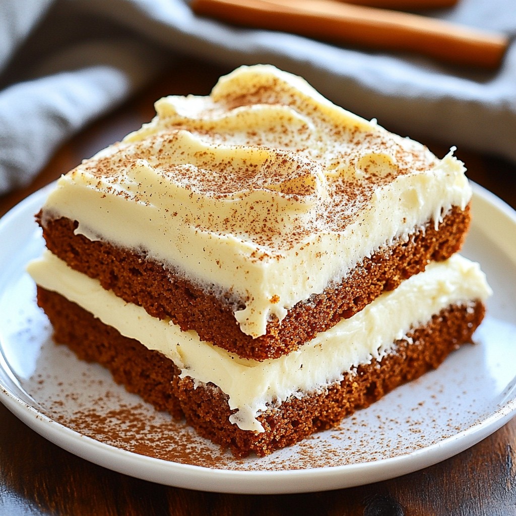 Gingerbread Holiday Spiced Cake with Cream Cheese Frosting