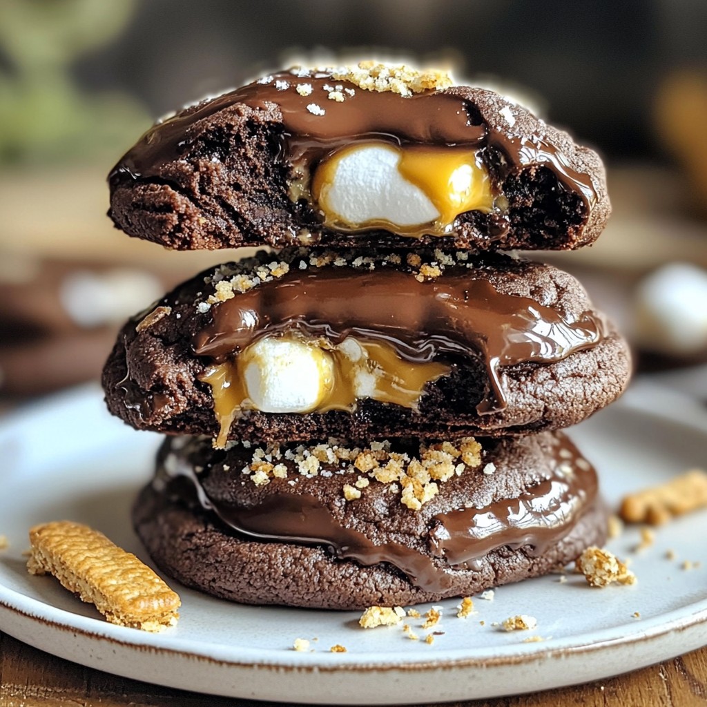 S'mores Stuffed Chocolate Cookies Irresistible Treat