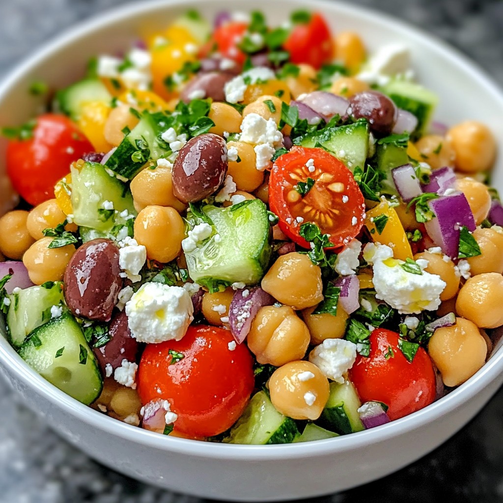Mediterranean Chickpea Salad Fresh and Flavorful Dish