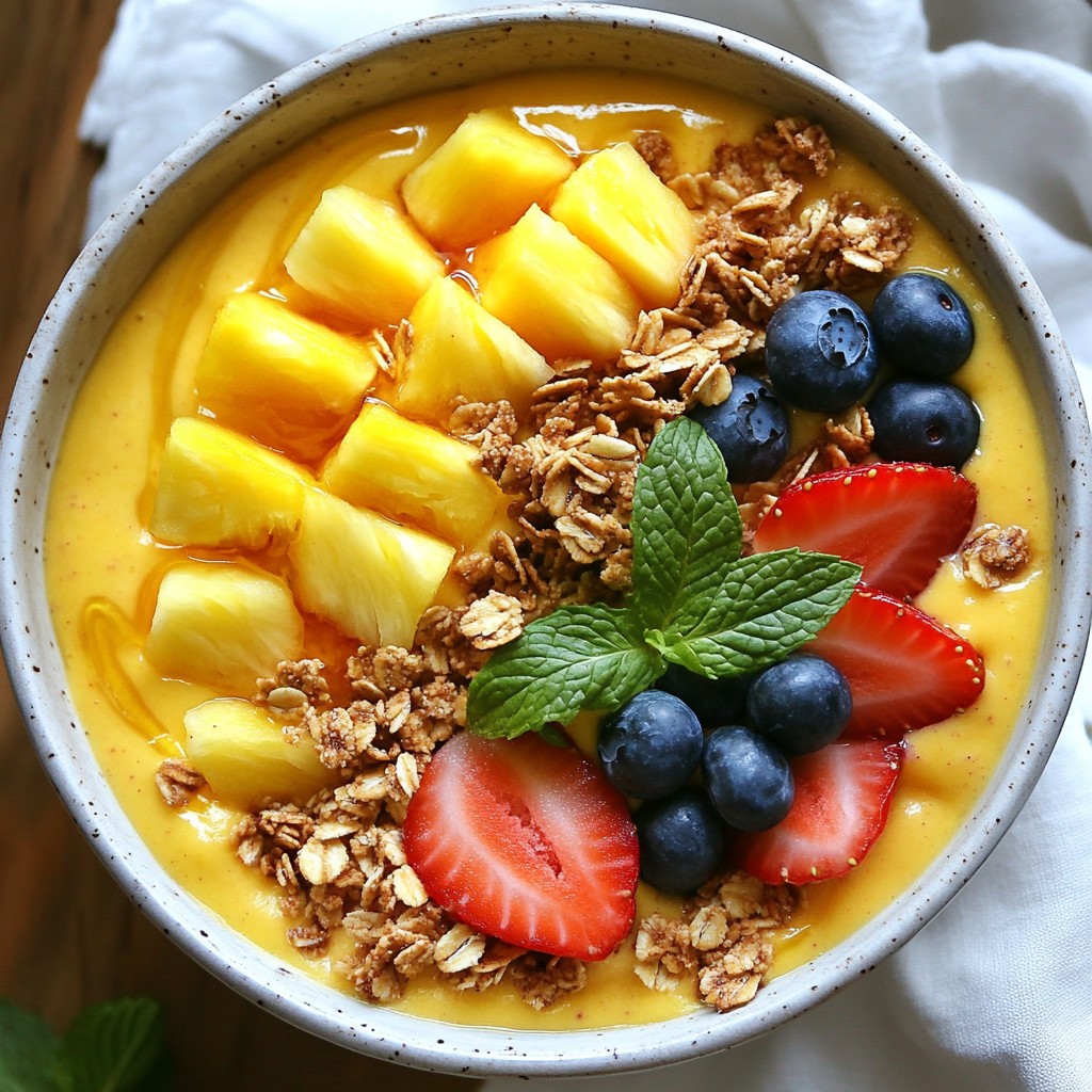 Mango Pineapple Smoothie Bowl Refreshing and Healthy